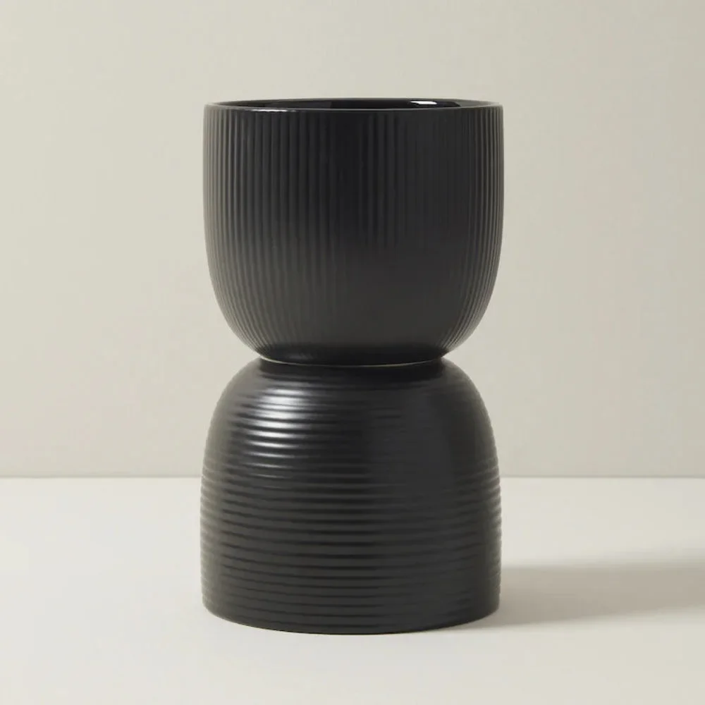 TABLETOP ARCH PEDESTAL PLANTER, BLACK - Picture 1 of 5